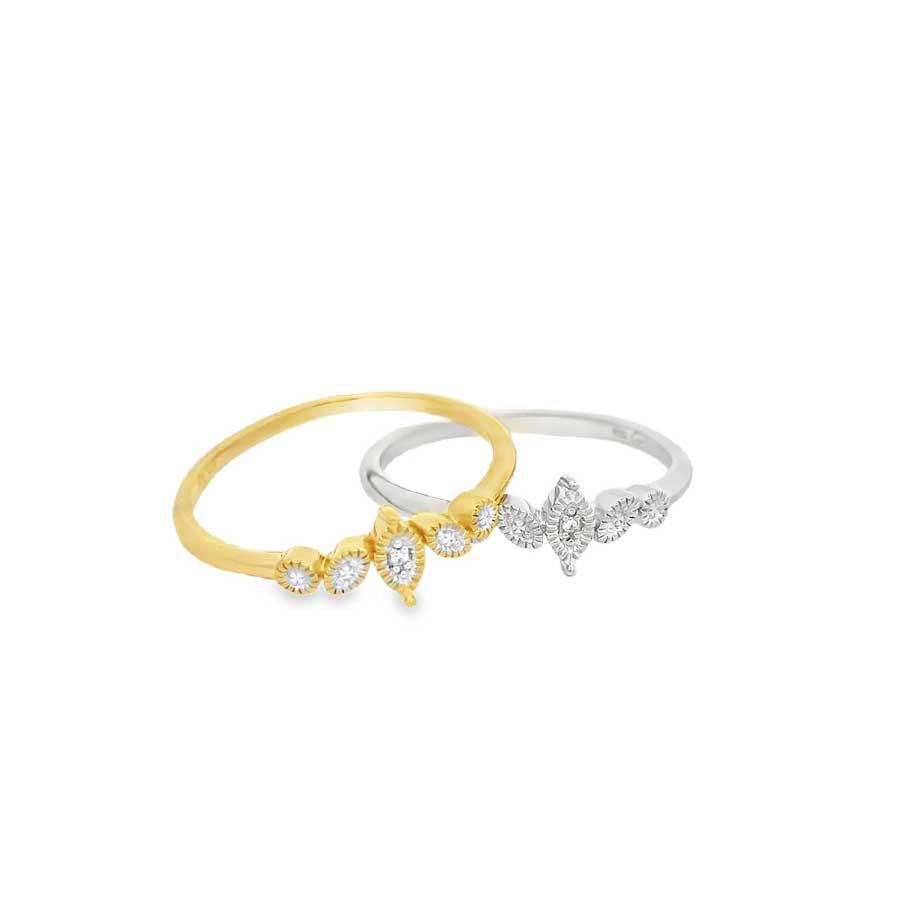 “Starlight” Twinkling Zirconia Gold Vermeil Ring