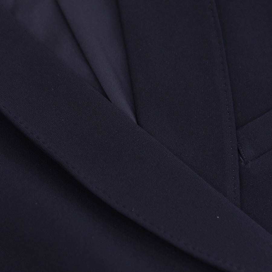 "Lauren" Acetate Long Style Vest / Black