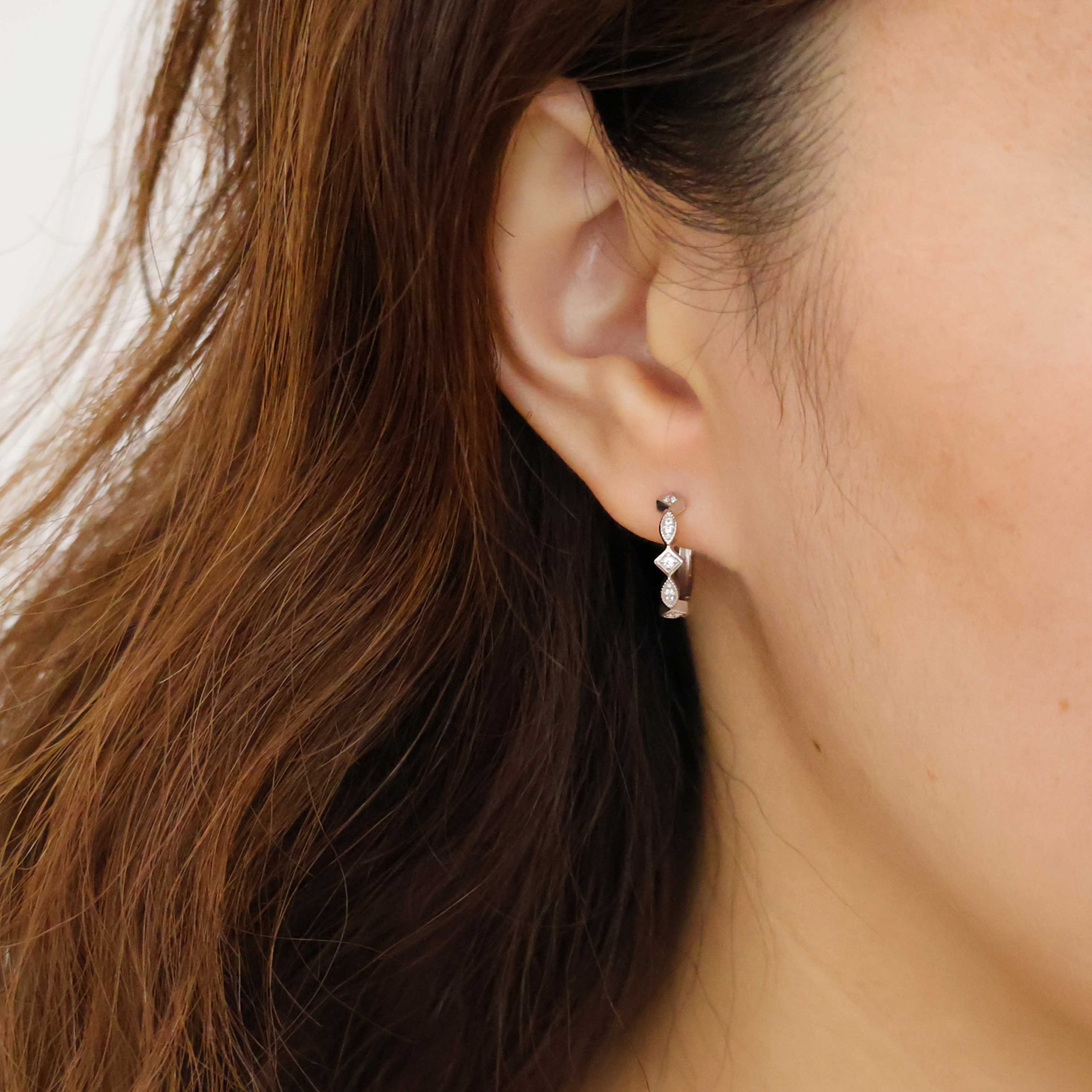 “Starlight” Twinkling Zirconia Gold Vermeil Hoop Earrings