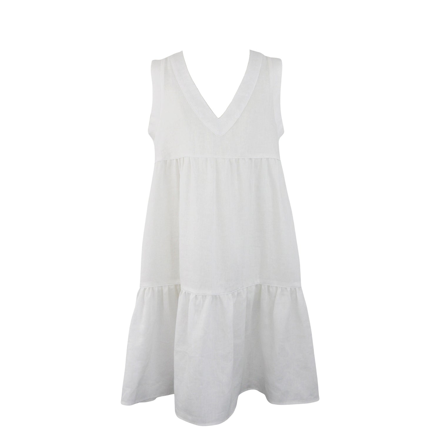 Shop Gosia Orlowska's Valencia Linen Dress in White