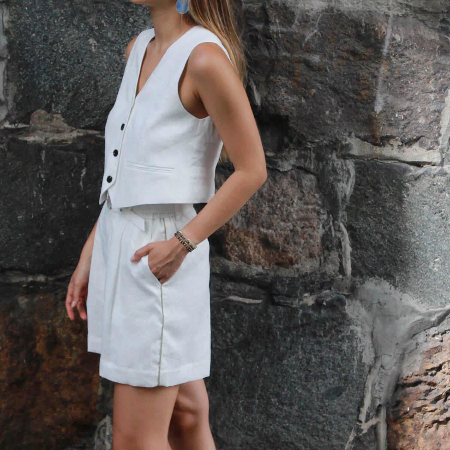 Explore Gosia Orlowska's WILLA Linen Mini Vest Online