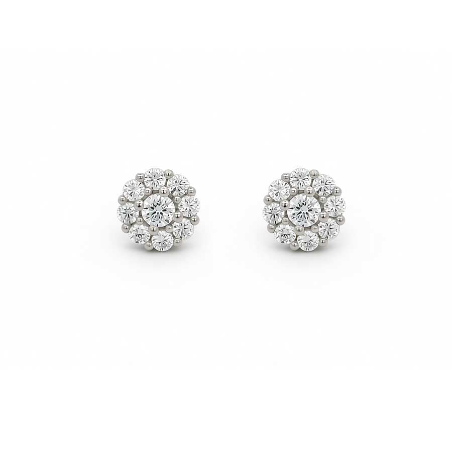 “Astra” Starry Zirconia Gold Vermeil Stud Earrings