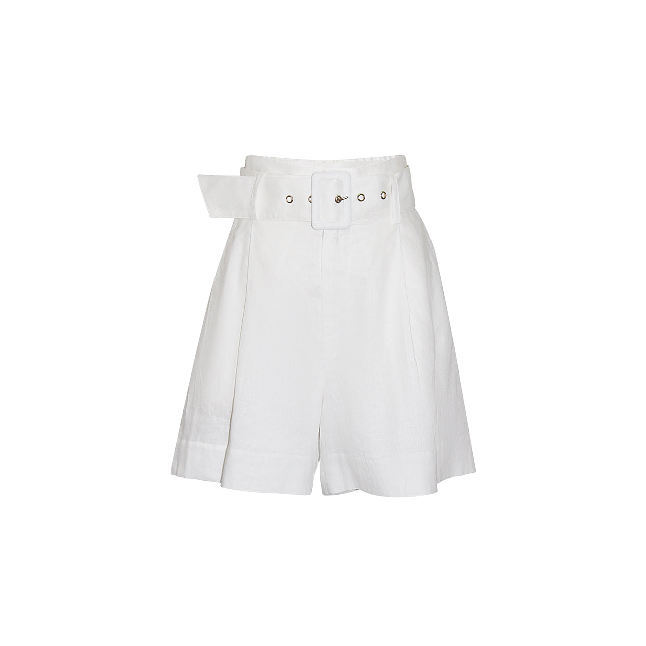 Gosia Orlowska White Linen Shorts