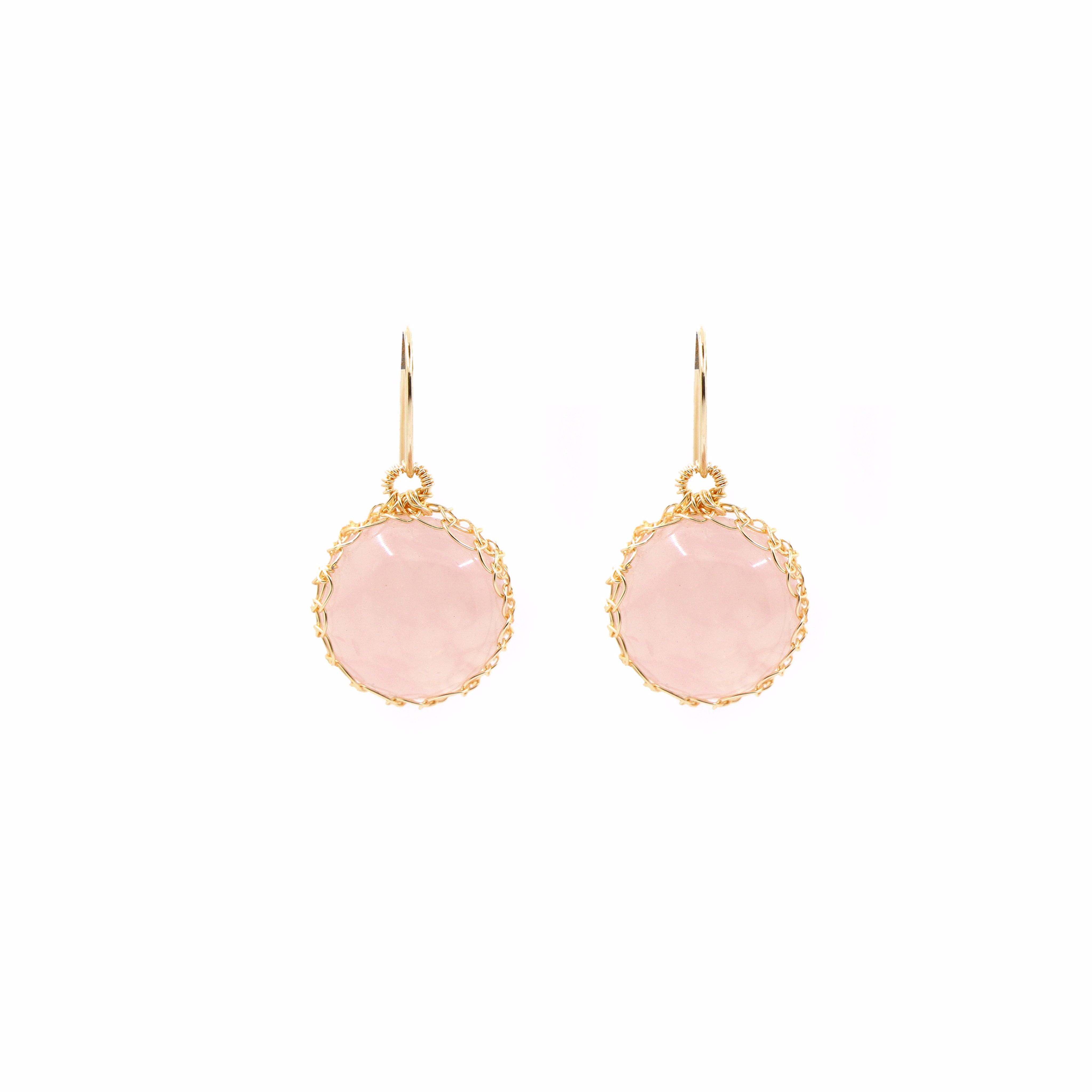 Shop NATI Rose Quartz Earrings by Gosia Orlowska