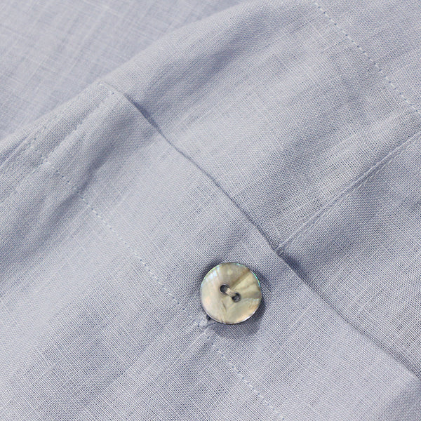 Discover SOFIA Linen Pants in Baby Blue - Gosia Orlowska