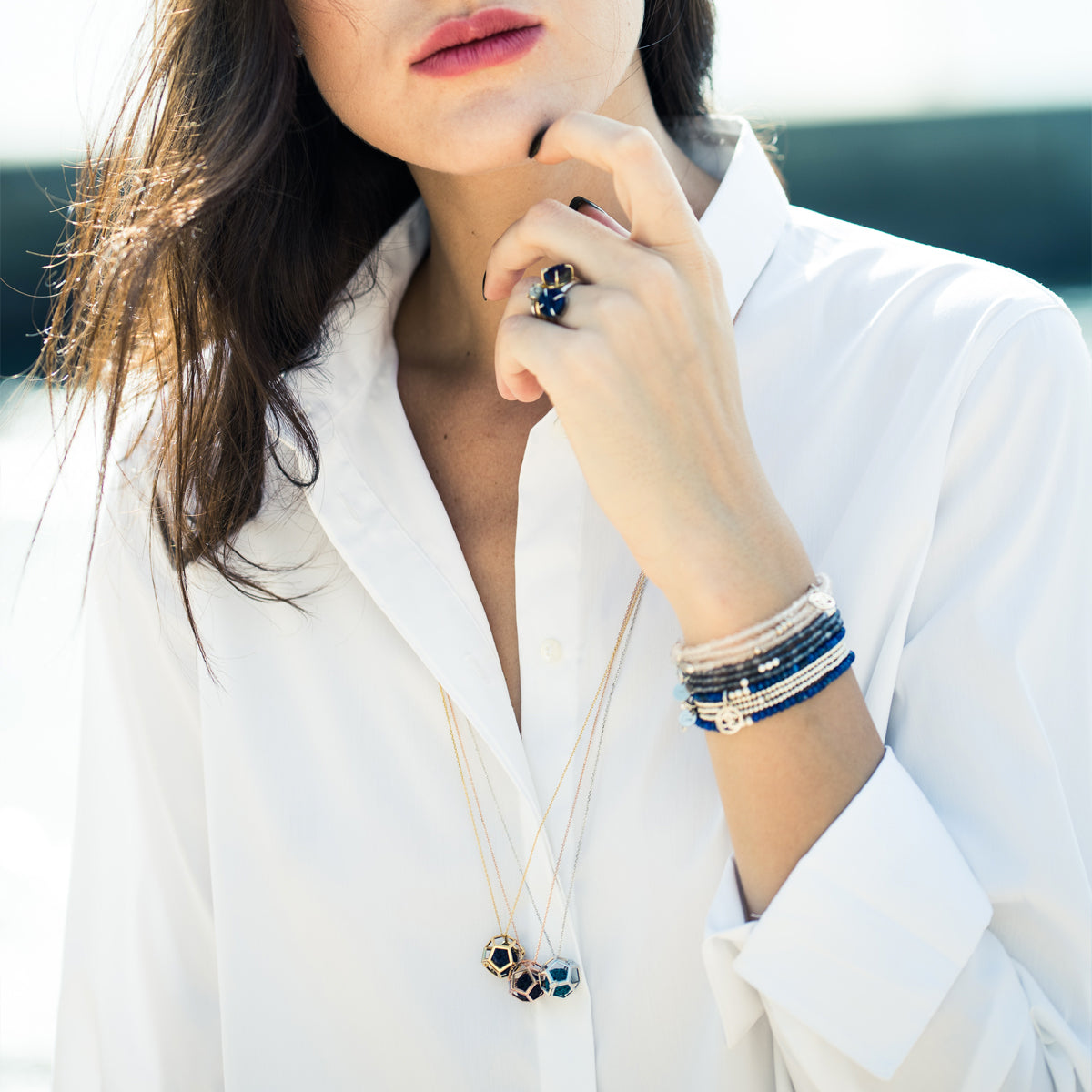 Shop Amelia Dodecahedron Necklace Online Now