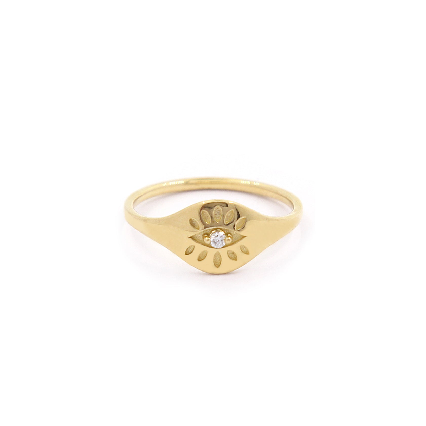 Buy Evil Eye Diamond Signet Ring Online