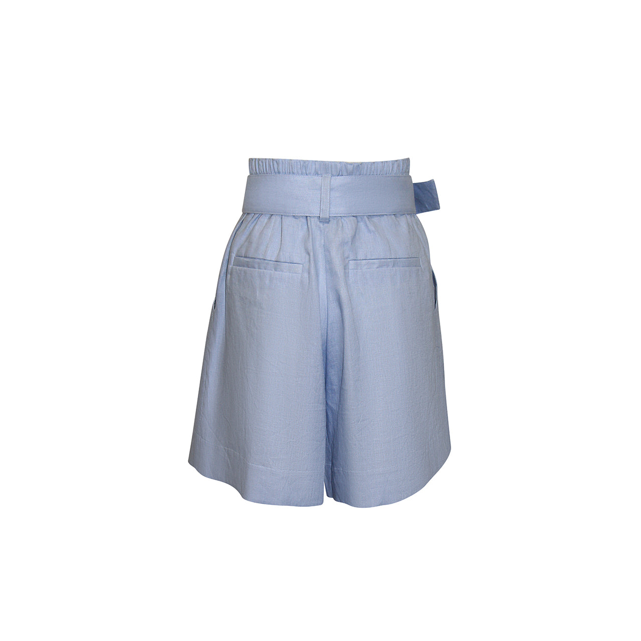Discover NOVA Baby Blue Linen Shorts Online