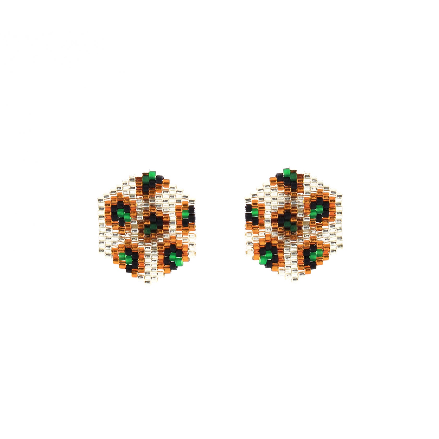 Discover NOE Beaded Round Earrings by Gosia Orlowska