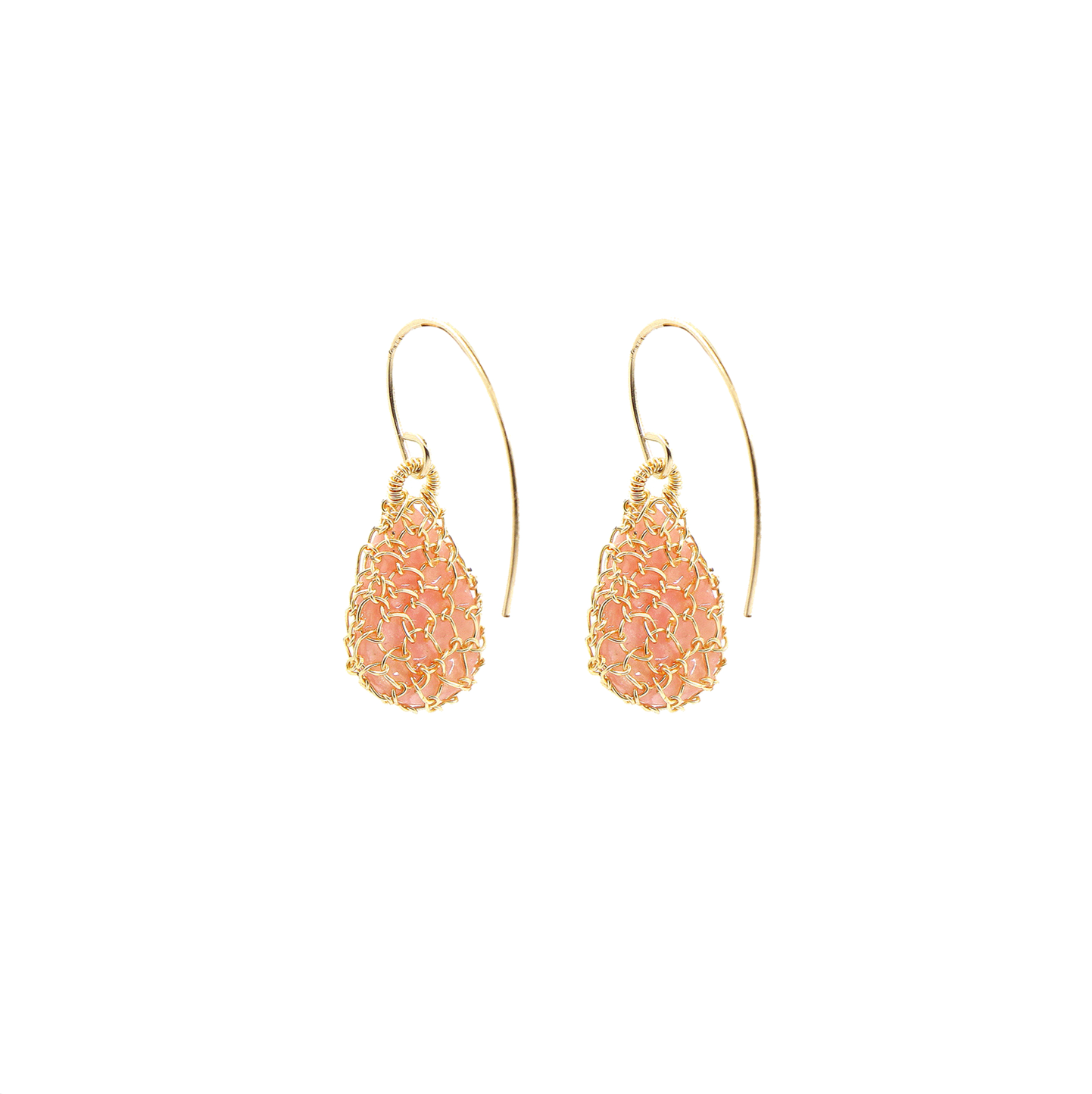 Discover Unique Rhodochrosite Net Earrings by Gosia Orlowska