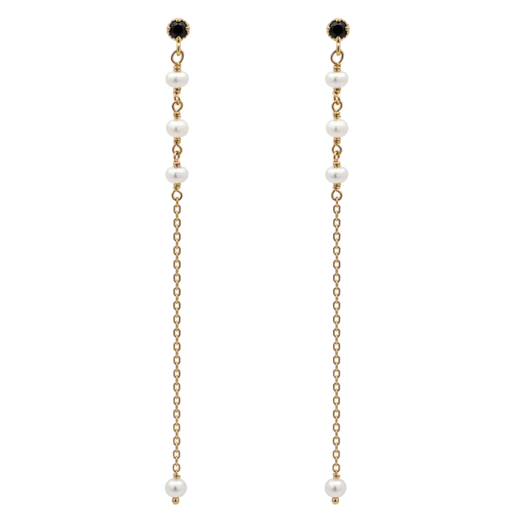 “Forest” 925 sterling silver Bead Drop Earrings
