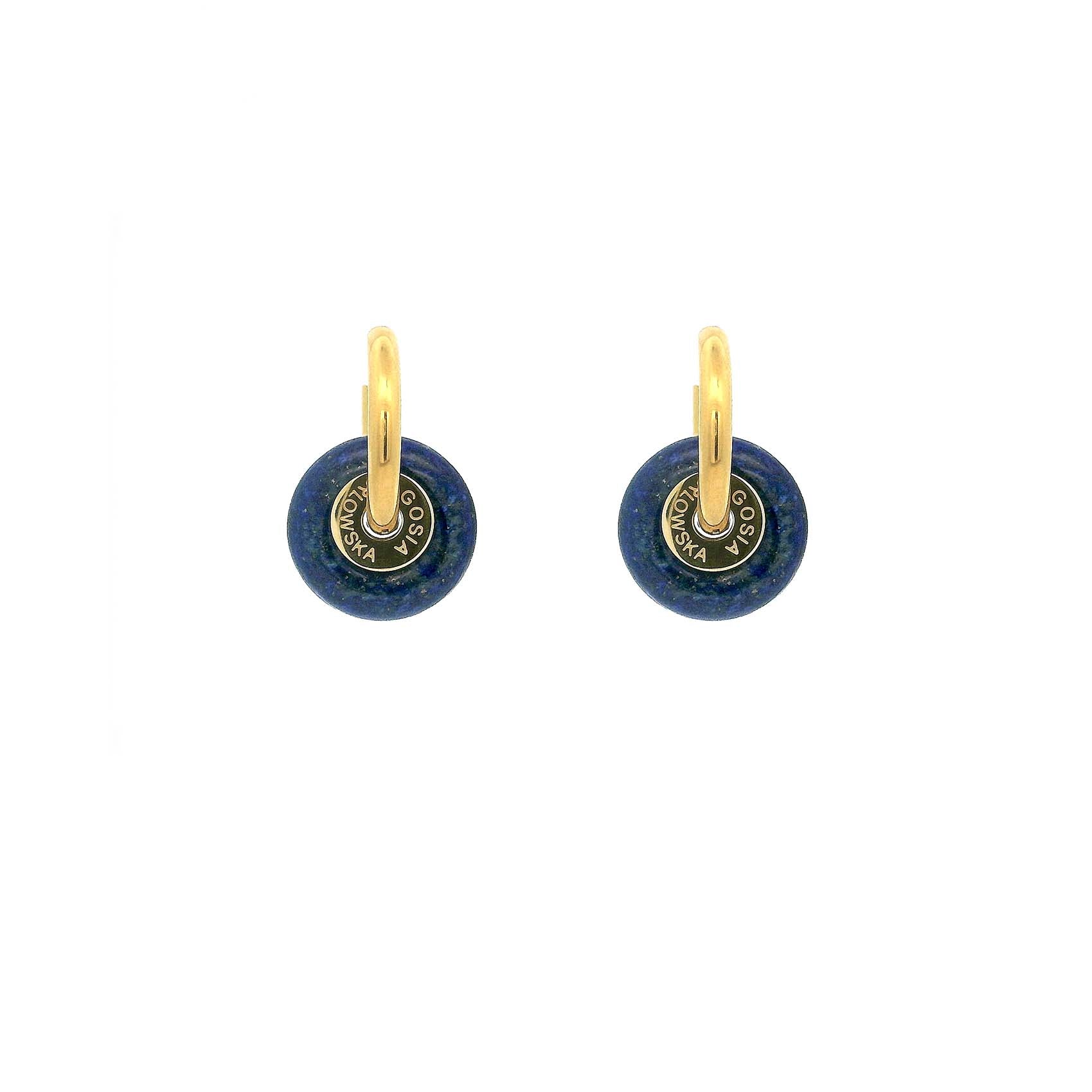 "Ciambella" 1.5 cm Lapis Lazuli Single Stone Earrings