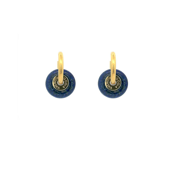 "Ciambella" 1.5 cm Lapis Lazuli Single Stone Earrings