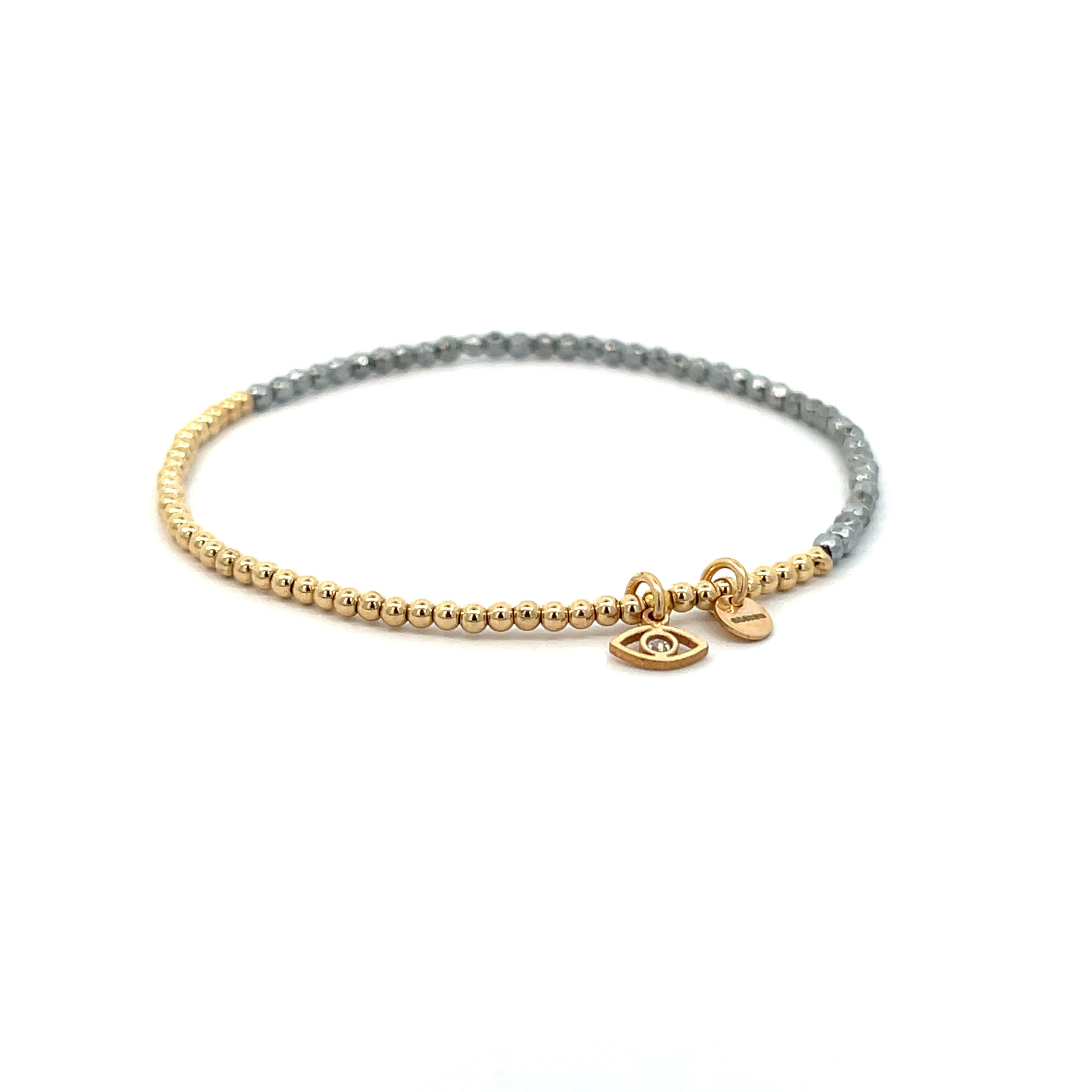 Stylish MILA Gold Filled & Hematite Bracelet