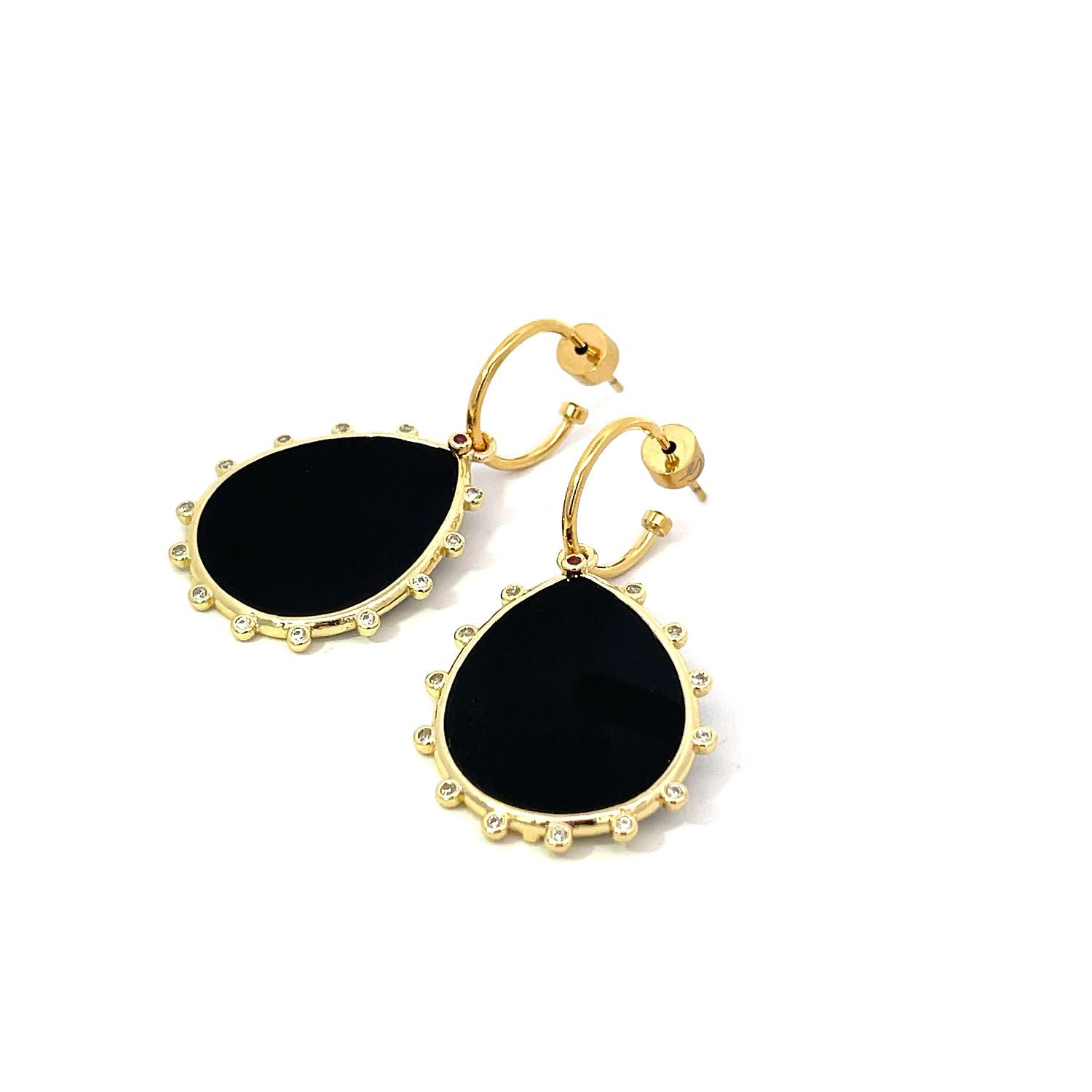 Shop Gosia Orlowska's Black Obsidian Drop Earrings