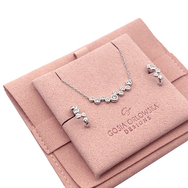 “Joyce” 925 sterling SILVER Mini Bubble Zirconia Necklace