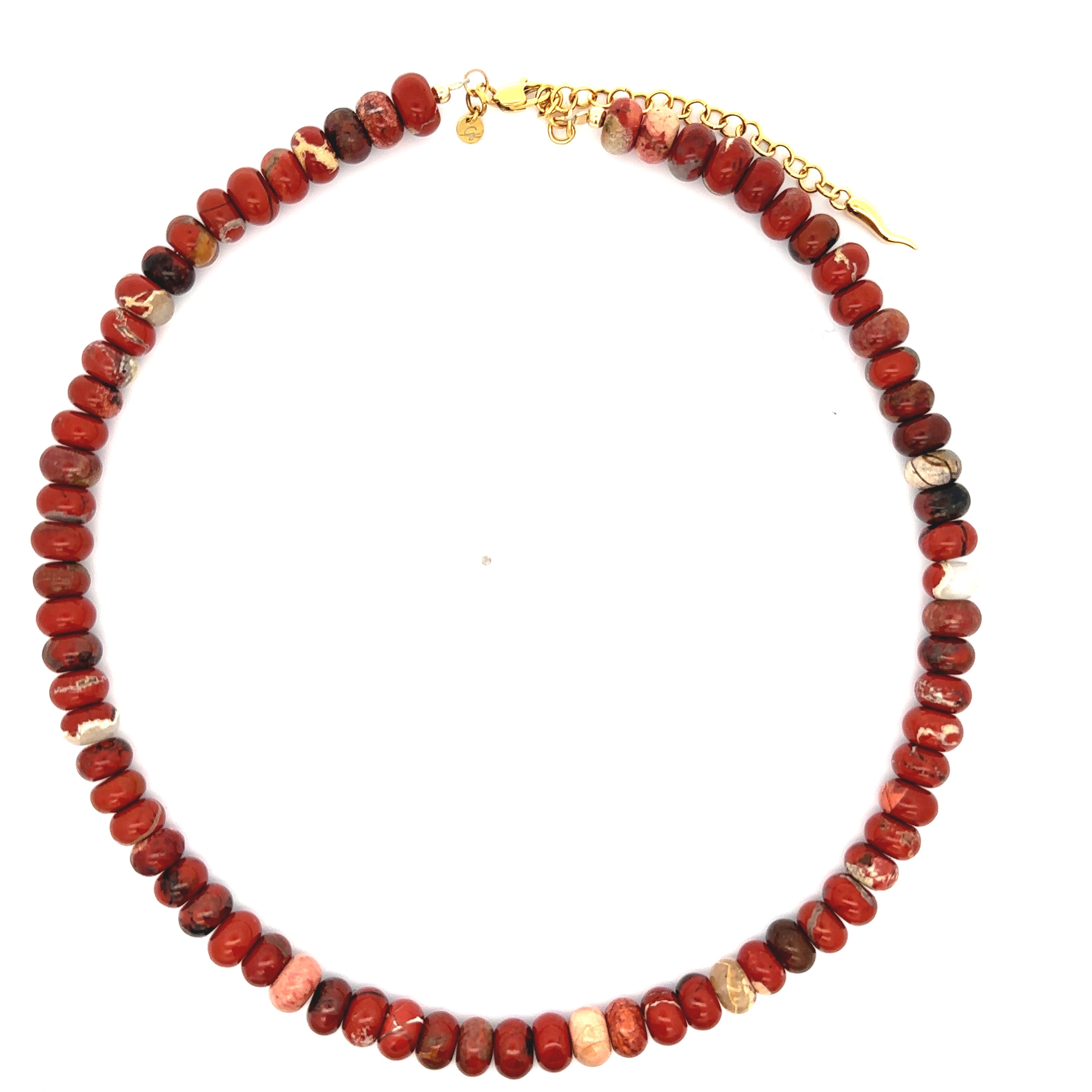 “Agnes” Gemstone Choker / Red Jasper