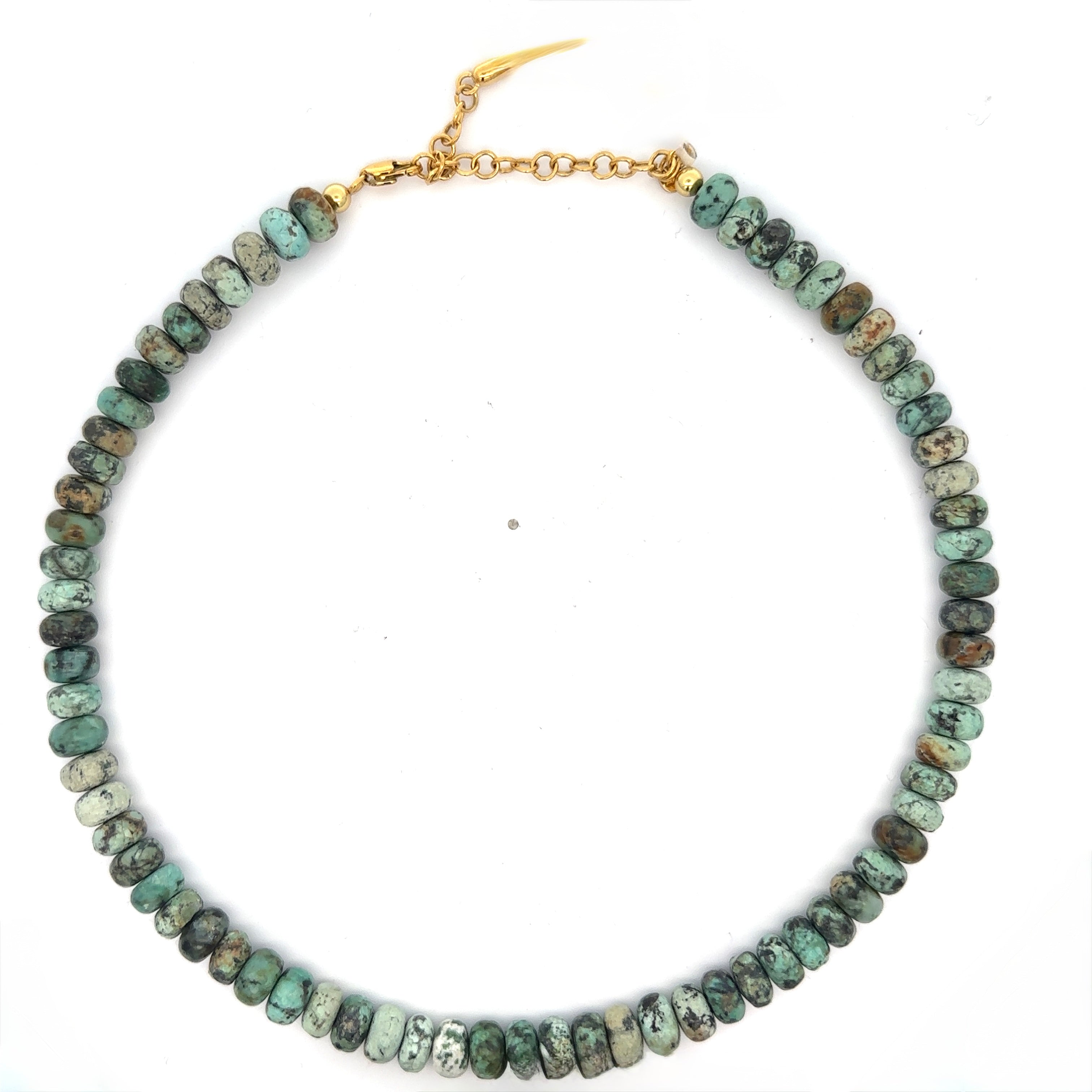 “Agnes” Gemstone Choker / Grass Green Jasper