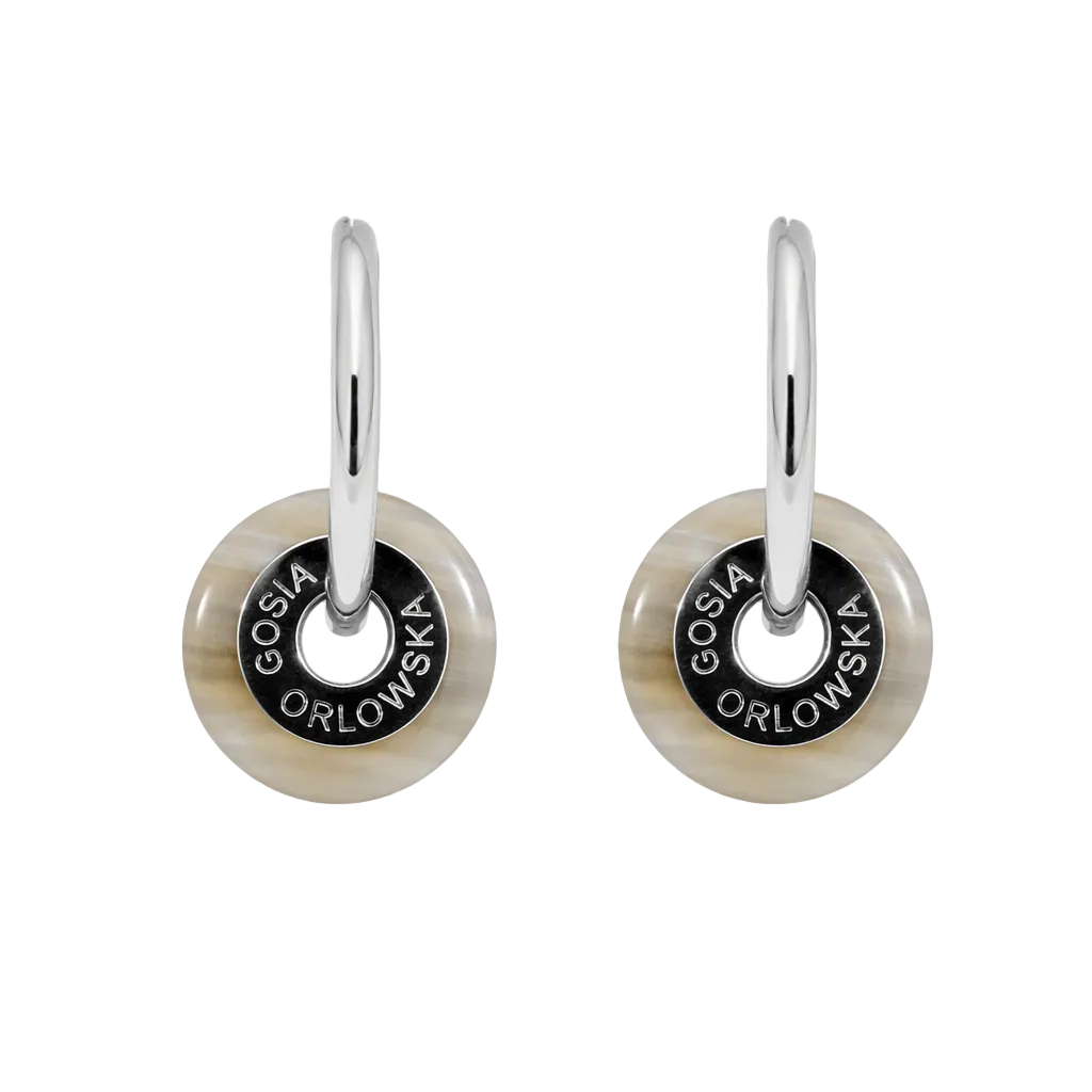 "Ciambella" CHIBI 1.2cm agate earrings