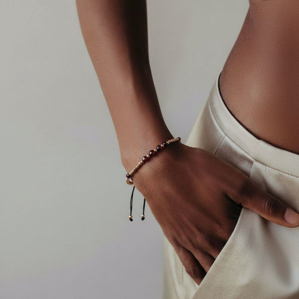 "BIRTHSTONE" 925 STERLING SILVER BRACELET