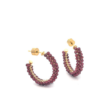 “KOHAKUTOU” GARNET C HOOPS