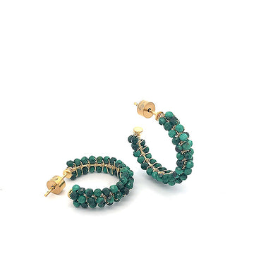 “KOHAKUTOU” MALACHITE C HOOPS