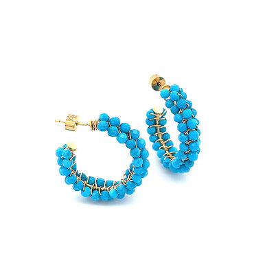 “KOHAKUTOU” TURQUOISE C HOOPS