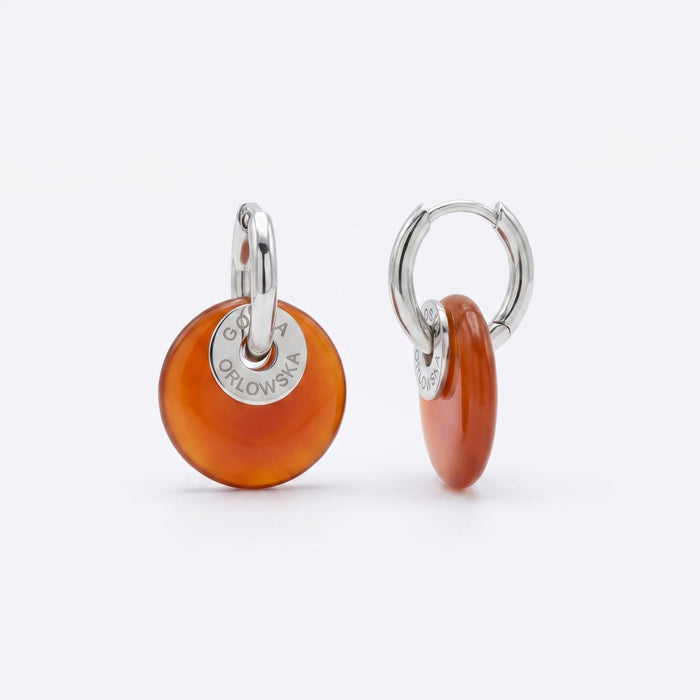 "CIAMBELLA“ 1.5cm Agate Mini Earrings