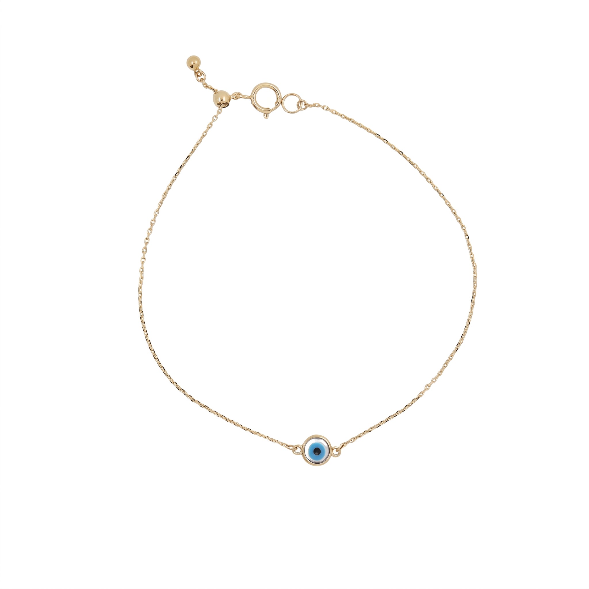 9K GOLD EVIL EYE BRACELET