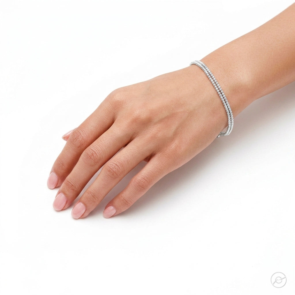 “Mia”  2mm Double Wrap Bracelet