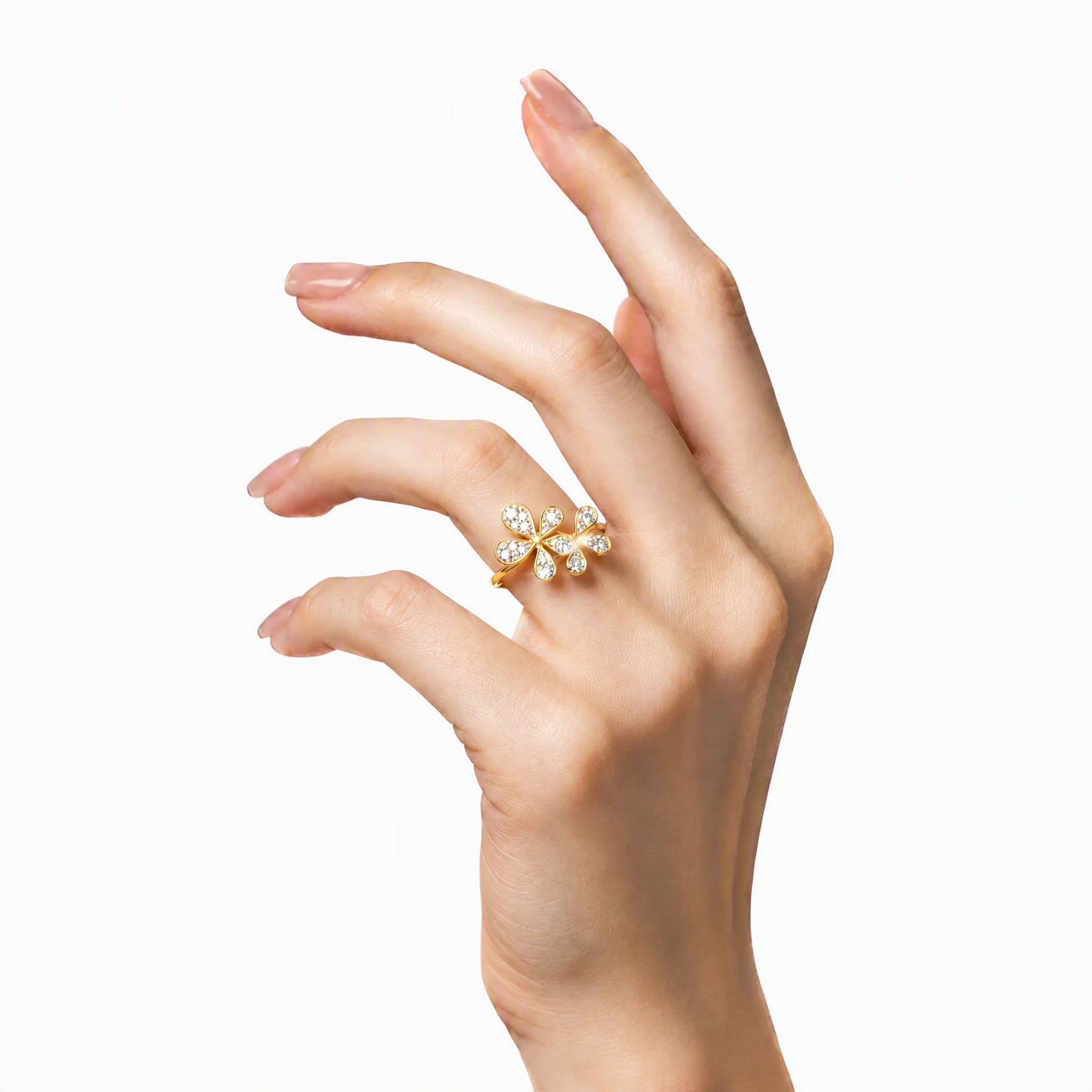 “Fleur” Fortune Petal Gold Vermeil Ring