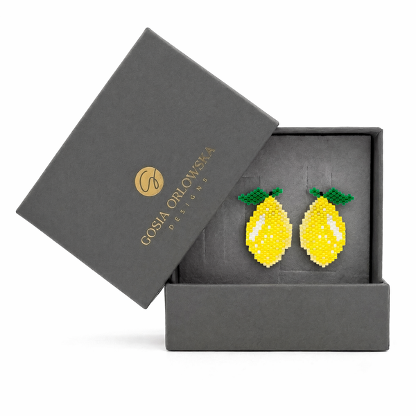 "Lemon" Beaded Mini Earrings