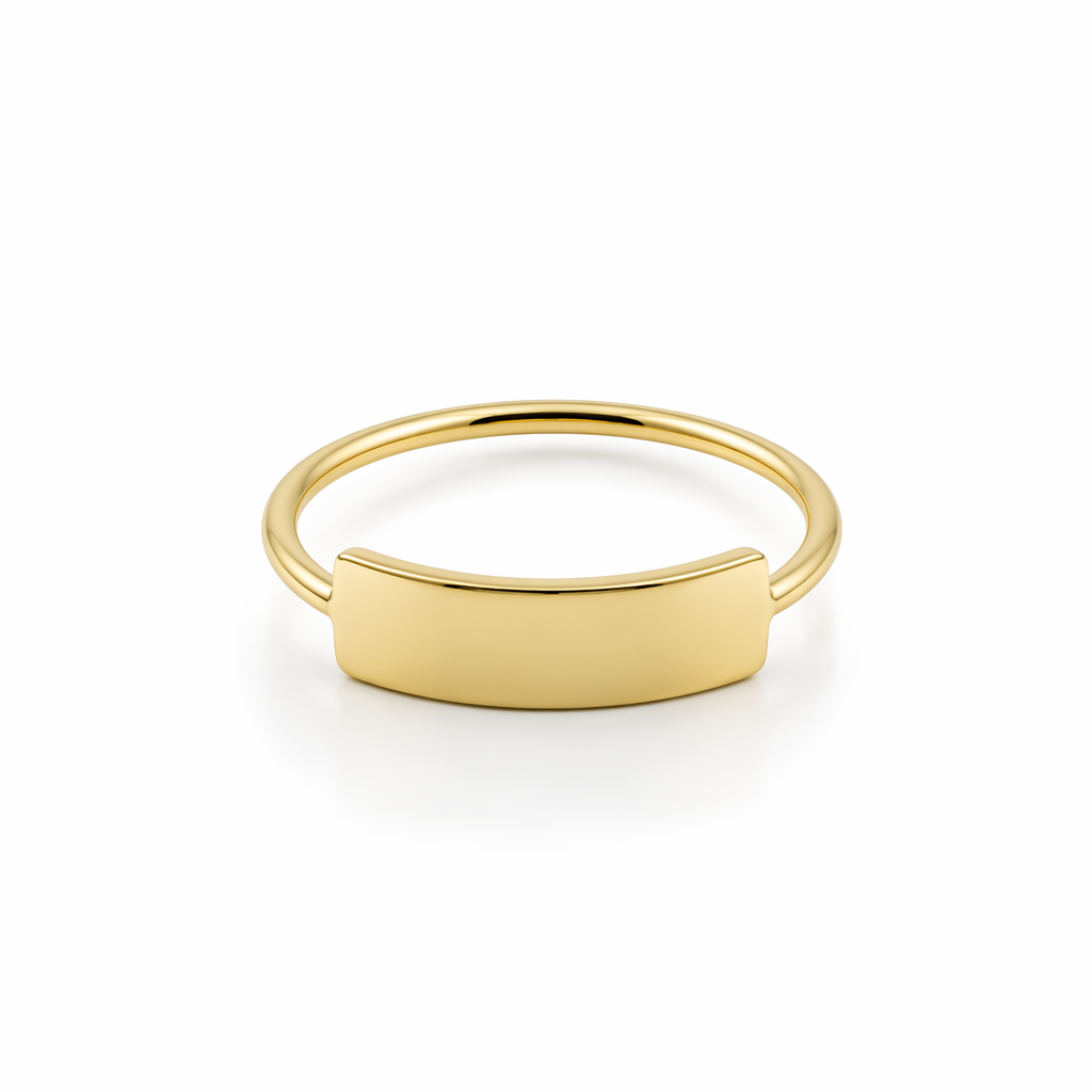 9K GOLD DEIA SIGNET RING