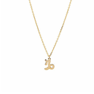 9K GOLD ZODIAC GOLD DIAMOND NECKLACE / CAPRICORN