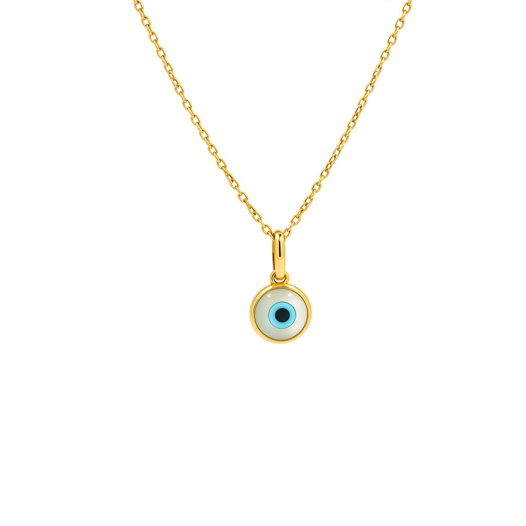 9K Gold Evil Eye Turkish Glass Necklace
