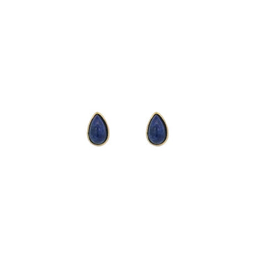9K GOLD MINI LAPIS DROP EARRINGS