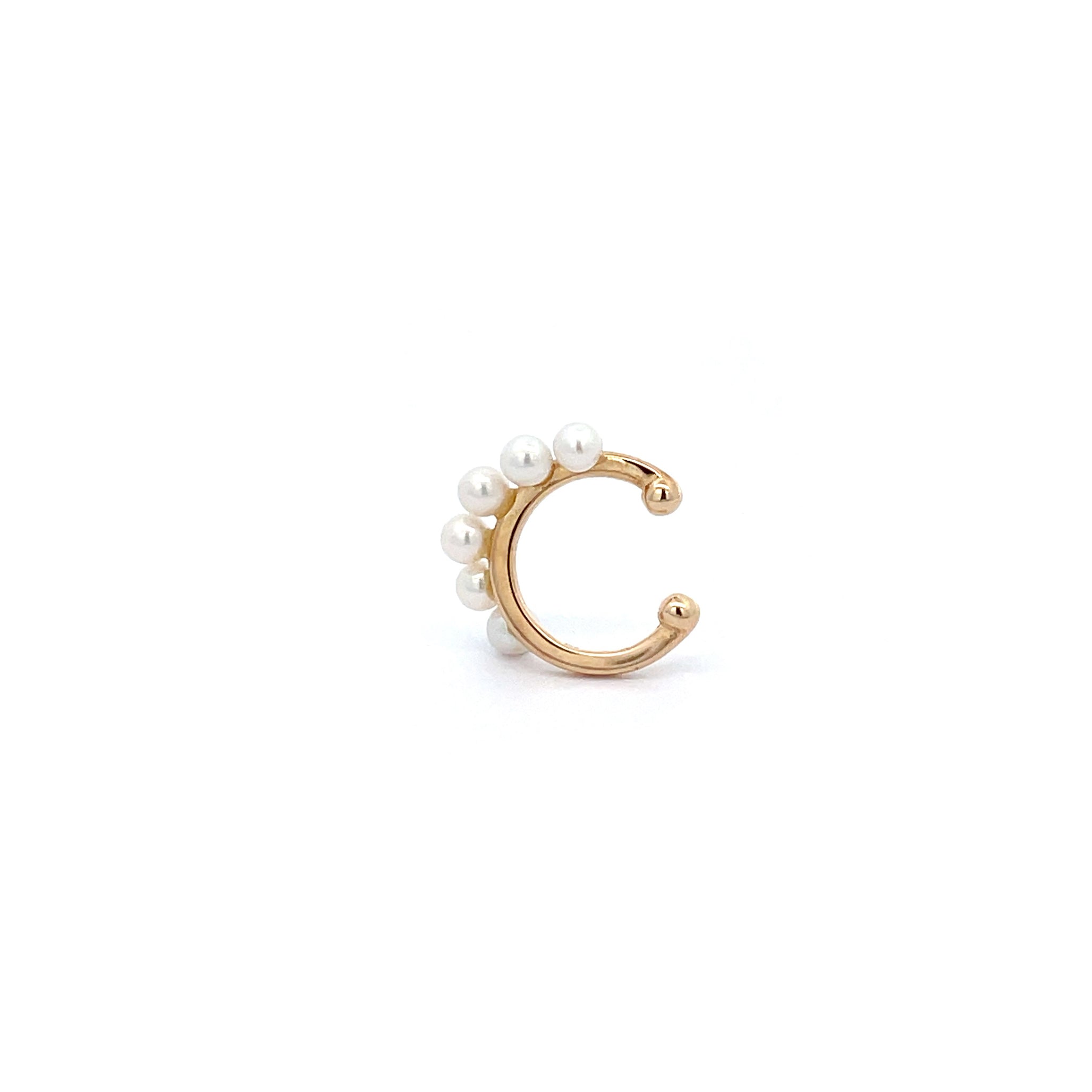 “Gloria” 9K Gold & White Pearl Ear Cuff