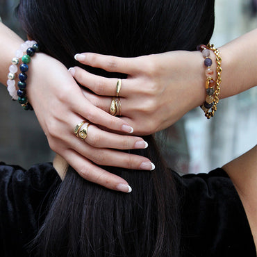 9k GOLD  EVIL EYE DIAMOND SIGNET RING