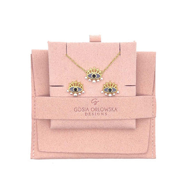 “Freya” 925 sterling silver Evil Eye & Pearl Earrings