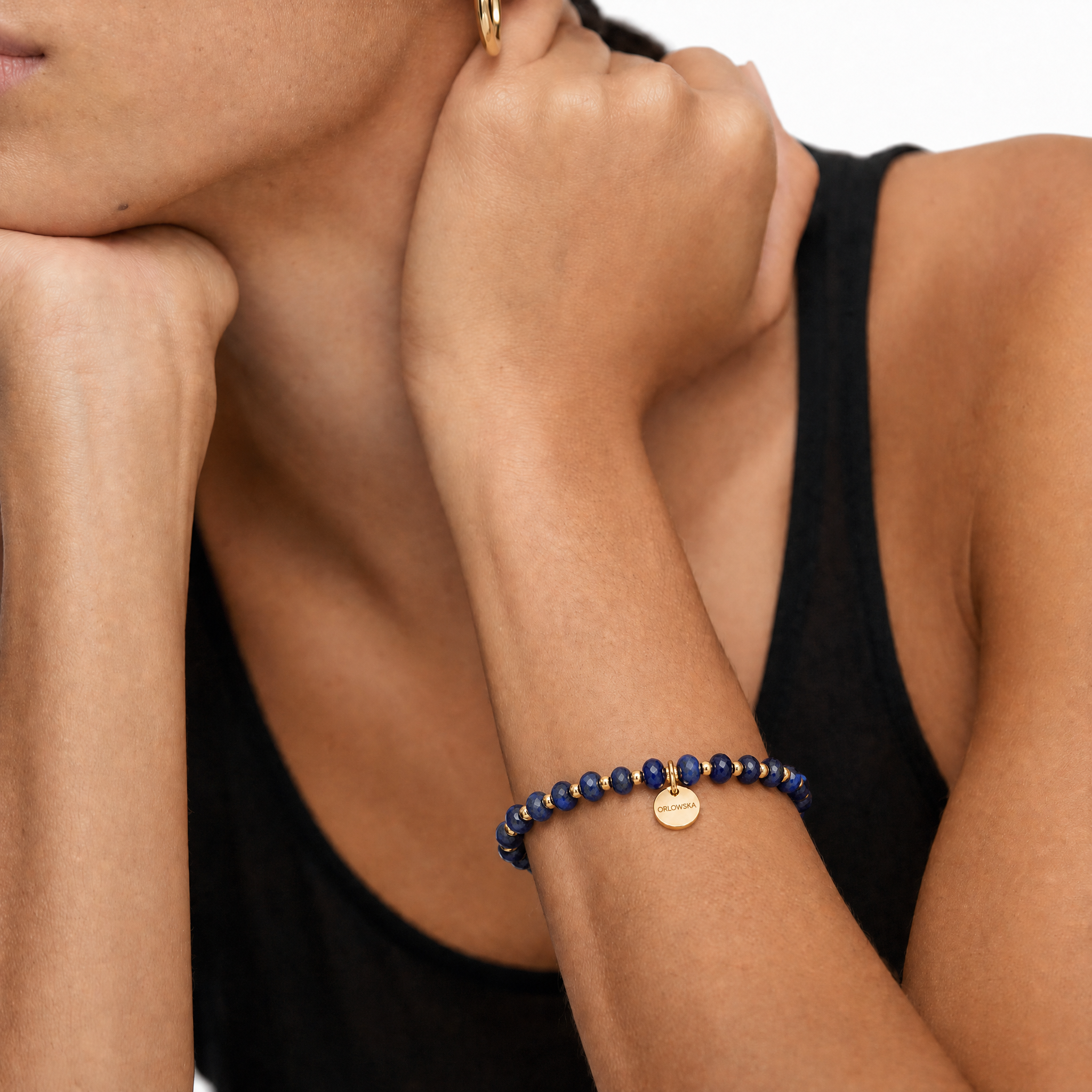“Laina” 3.5mm Lapis lazuli bracelet