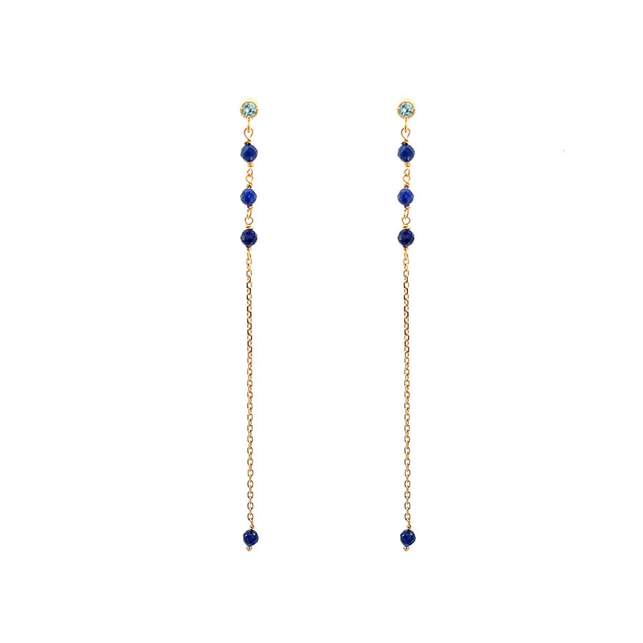 “Forest” 925 sterling silver Bead Drop Earrings