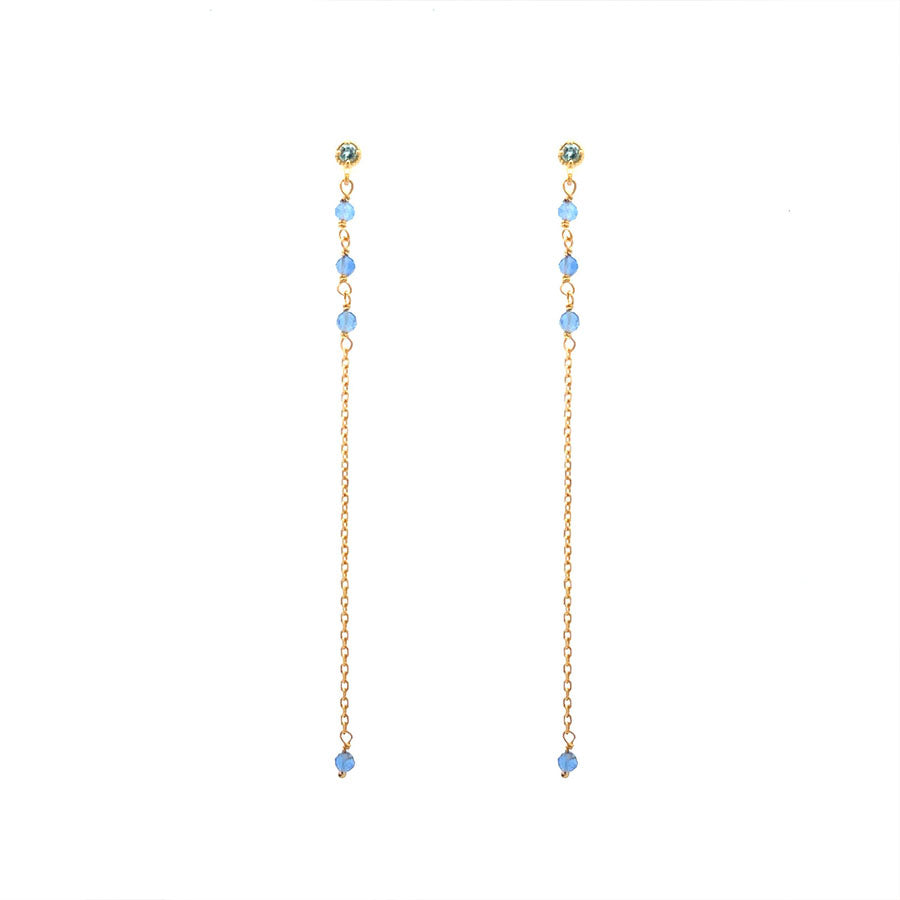 “Forest” 925 sterling silver Bead Drop Earrings
