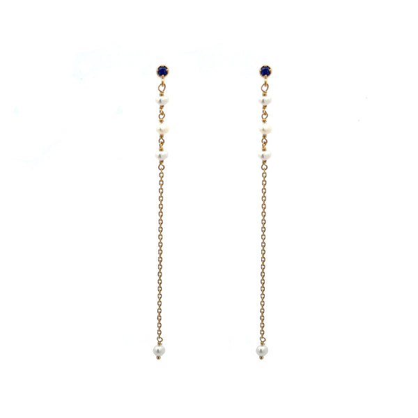 “Forest” 925 sterling silver Bead Drop Earrings