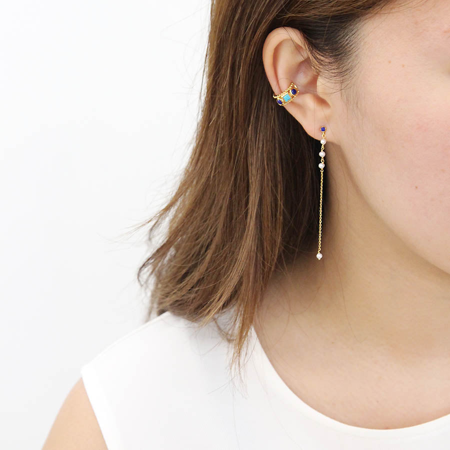 “Forest” 925 sterling silver Bead Drop Earrings