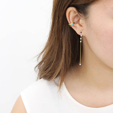 “Forest” 925 sterling silver Bead Drop Earrings