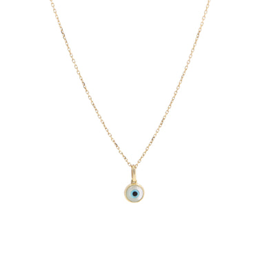 9K Gold Evil Eye Turkish Glass Necklace