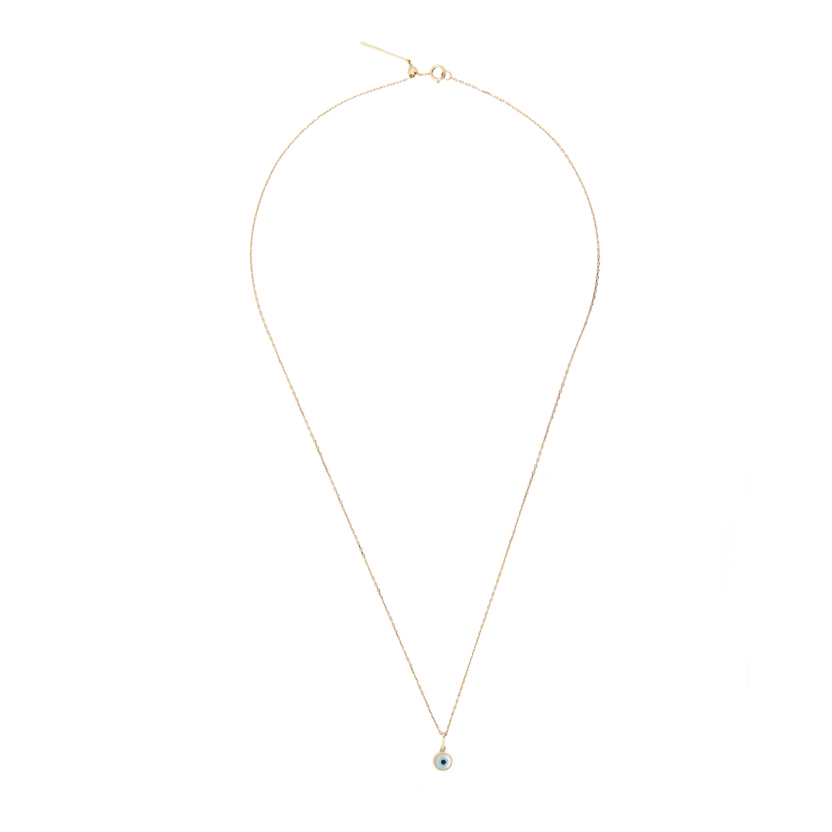 9K Gold Evil Eye Turkish Glass Necklace