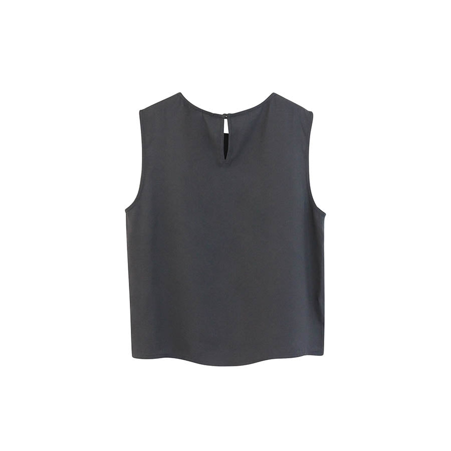 “Corey” Mix Cotton Silk Basic Crop Top
