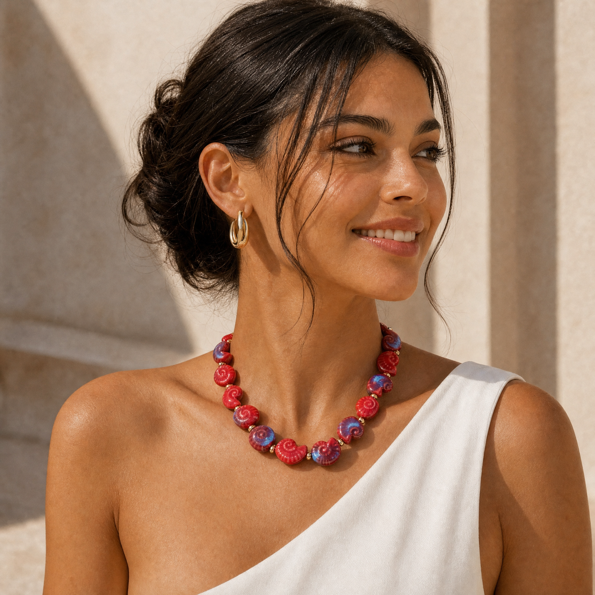 “Del Mare” Ceramic Seashell Choker