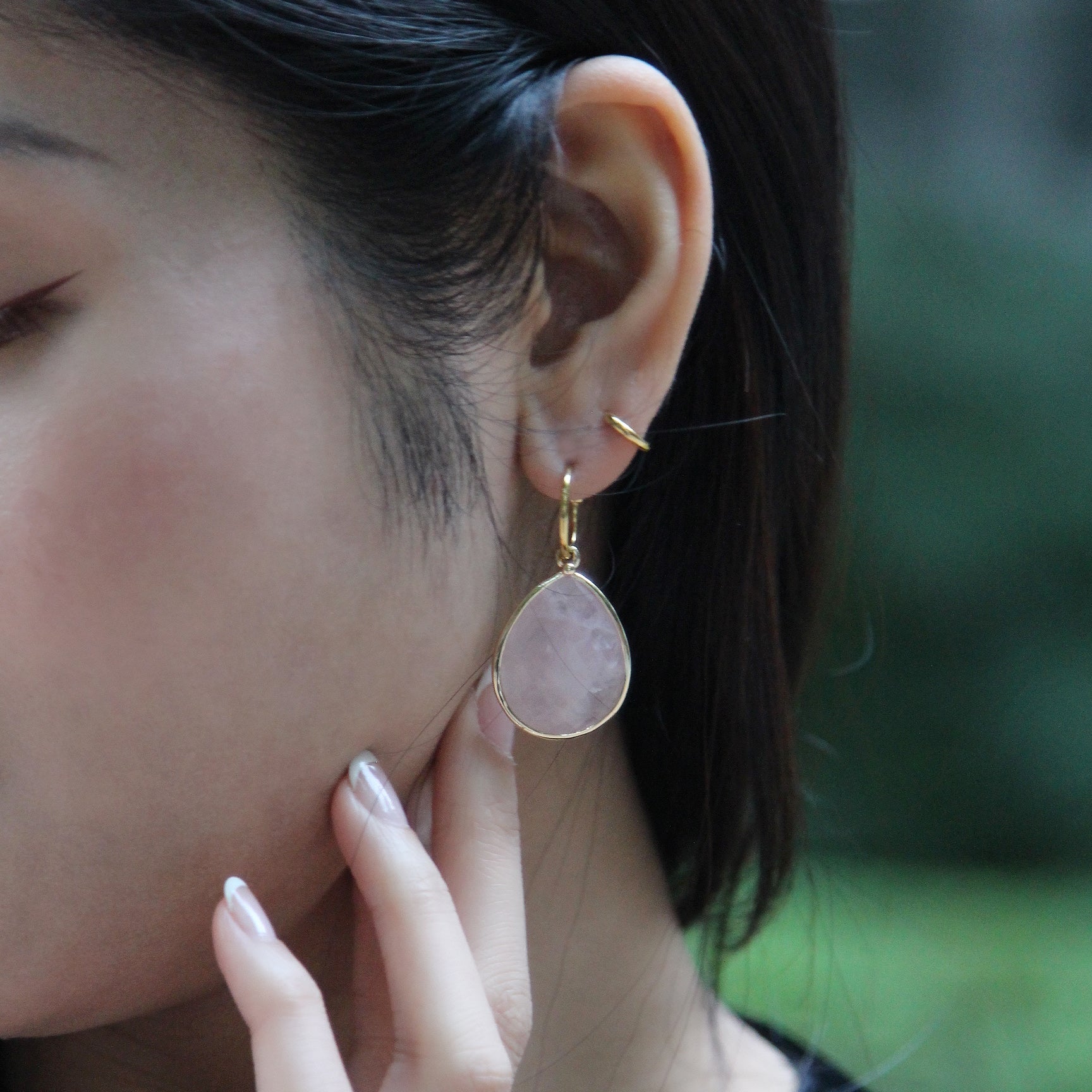Trendy Pink Quartz Samira Drop Earrings Online